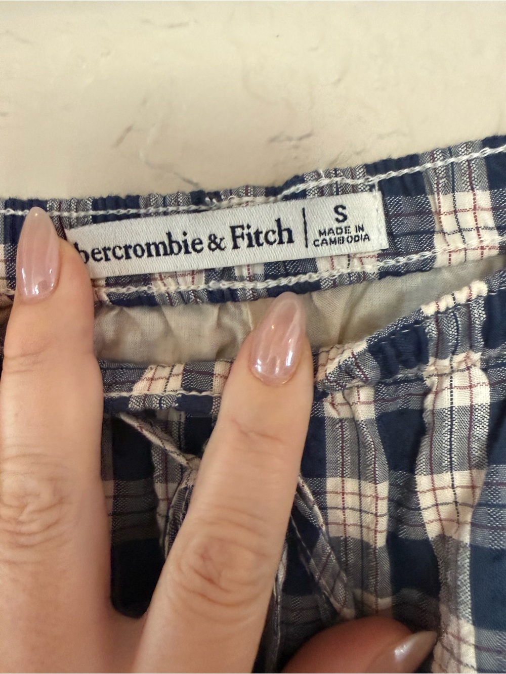 NWT Abercrombie & Fitch Convertible Seersucker Balloon Pull On Pant (S) - Picture 7 of 8